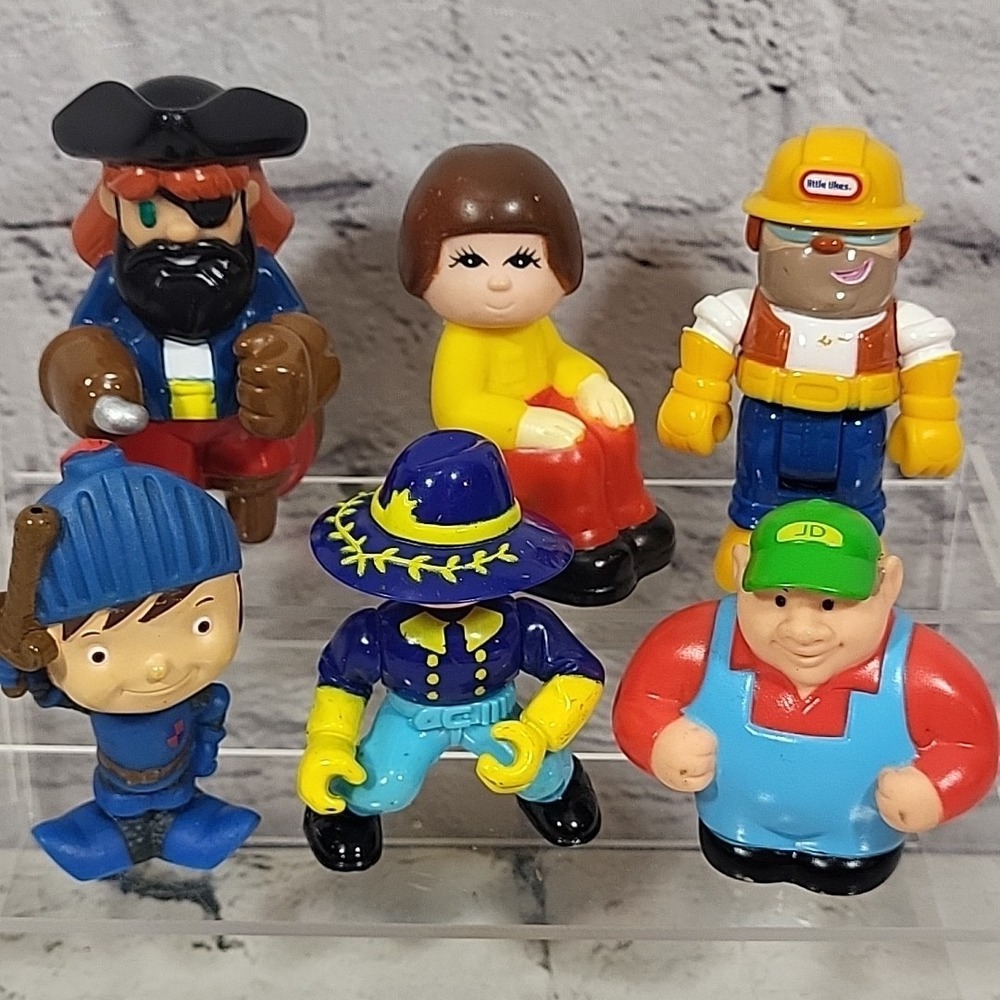 Vintage Preschool Toddler People Figures Toys Lot Of 6 Pirate Cowboy John Deere